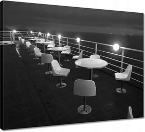 Vászonkép 50x40 Kávézó a tengerparton