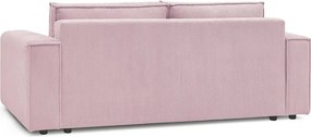 Világos rózsaszín kordbársony kinyitható kanapé 245 cm Nihad – Bobochic Paris