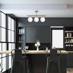 Bronzszínű mennyezeti lámpa üveg búrával ø 15 cm Atmaca – Opviq lights