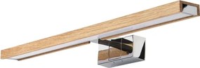 Brilagi-LED Fürdőszobai tükörvilágítás 3 az 1-ben WOODY MIRROR LED/12W/230V 60 cm IP44 króm/tölgy