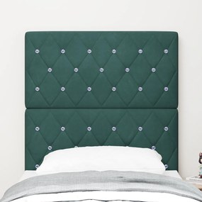 LED Fejtámla Sötétzöld 80 cm Bársony