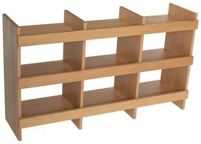 Natúr színű könyvespolc tölgyfa dekorral 120x70x32 cm Momentum – Hübsch