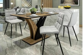 Vento bővíthető étkezőasztal tölgy/fekete 120-160 cm