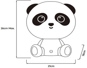 Lucide 71593/03/30 - LED Dimmelhető gyermek kislámpa DODO LED/3W/5V panda