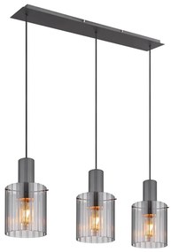 Globo 15904-3H - Csillár zsinóron TULIVAR 3xE27/40W/230V szürke