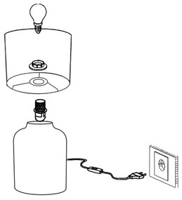 Eglo 97773 - Asztali lámpa BELLARIVA 1xE14/40W/230V