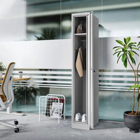 Fém BHP munkaszekrény szürke: KACPER II 1 Plus