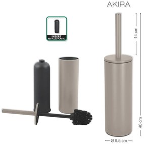 Spirella WC kefe Akira, matt szürkésbarna