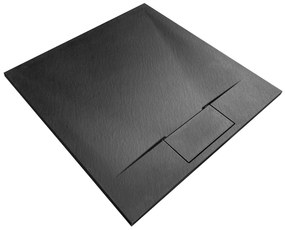 Zuhanytálca Bazalt Black 90x90