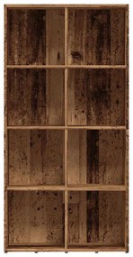 Könyves szekrény Régi fa 66x30x130 cm Gépelt fa