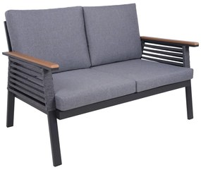 Sötétszürke alumínium négyszemélyes kerti lounge szett Denia – Garden Pleasure