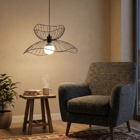 Farac 6390 fekete fém függőlámpa, Ø50 cm