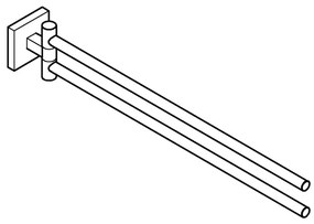 GROHE 409762430 - START CUBE törölközőtartó, 438 mm, fekete