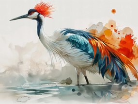 Poszter 40x30cm Daru az akvarellben