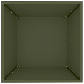 Fém virágcserép Olívazöld Fém 50 x 50 x 15 cm Dekoratív betétek