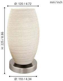 Eglo 97589 - Asztali lámpa BATISTA 3 1xE27/40W/230V
