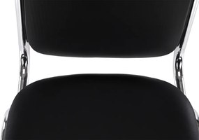 Szék tárgyalóterembe, fekete textilbőr, ZEKI