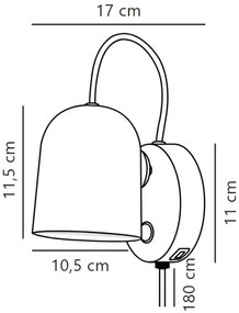 DFTP by Nordlux - Fali spotlámpa ANGLE 1xGU10/25W/230V fekete