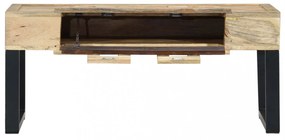 magnókazetta formájú tömör mangófa dohányzóasztal 100x52x45 cm