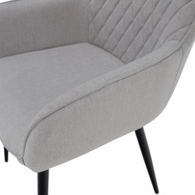 Design fotel, világosszürke/fekete, OSKOR