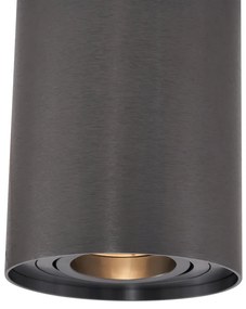 Modern, dönthető GU10-es beépíthető spotlámpa, fegyverfüst színű, 50 mm - Rondoo Up