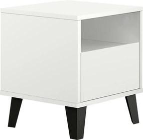 Éjjeliszekrény, fehér, BOGAN NEW 1S