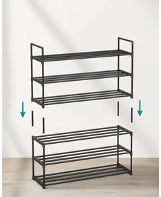 ALVORO cipőtároló fekete