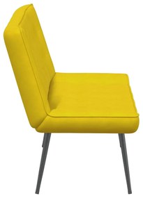 vidaXL sárga bársonypad 110 x 74 x 84 cm
