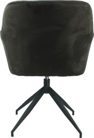 Forgószék, szürkésbarna barna/fekete, VELEZA NEW