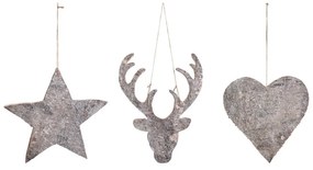 Christmas Ecorce 3 db-os karácsonyfadísz szett - Côté Table