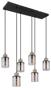 Globo 15707-6H - Csillár zsinóron REID 6xE27/15W/230V