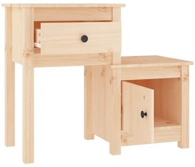 Tömör fenyőfa éjjeliszekrény 79,5 x 38 x 65,5 cm