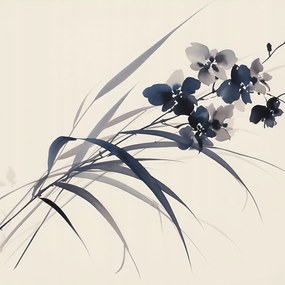 Poszter 30x30cm Orchidea szépiåban