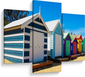 Kép - Brighton Beach, Melbourne, Ausztrália (90x60 cm)