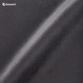Lofty Lilly sötétszürke kinyitható bársony sarokkanapé, jobb oldali - Miuform
