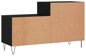 vidaXL fekete szerelt fa cipősszekrény 102x36x60 cm