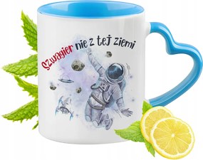 Sógornak Kék Bögre Szív Alakú Füllel Kávé Ajándék