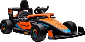 AIYAPLAY Gyermek Elektromos Autó, 12V-os Gyerekjármű 2.4G Távvezérléssel, MP3 USB, Felfüggesztéssel, Hornyával, 3-5km/h, 3-5 Éves Gyerekeknek, Narancs