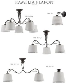 Jupiter 1366 - KM 5 PV - Mennyezeti lámpa KAMELIA 5xE27/60W/230V