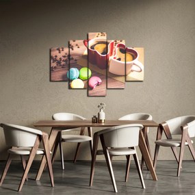 Kávé és a macaroon képe (150x105 cm)