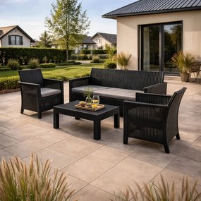 SAVIO kerti bútor szett fekete