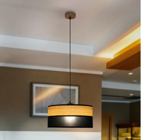 ALBA zsinóros csillár 1xE27/15W/230V átm. 40 cm fekete/barna