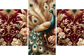 Kép – Elegáns páva (90x60 cm)