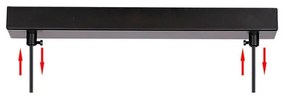 Fekete függőlámpa üveg búrával 14x48 cm Aspa – Candellux Lighting
