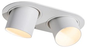 Lekerekített beépíthető spotlámpa fehér GU10 50mm 2-fényforrású - Installa