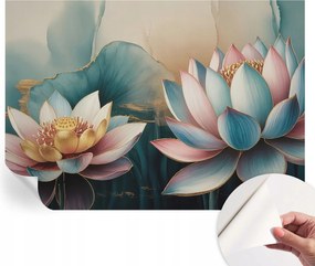 Öntapadós tapéta Divatos 3D fali ragasztóval Lótusz harmónia 312x219 cm