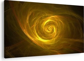 Absztrakt sárga spirál képe (90x60 cm)
