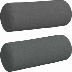 vidaXL Hengerpárnák 2 pcs Sötétszürke Ø 15 x 40 cm szövet