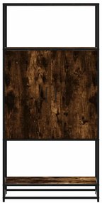 Highboard sonoma tölgy 68x35x139 cm gépelt fa és fém