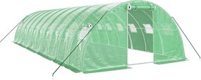 vidaXL zöld acélvázas melegház 40 m² 10 x 4 x 2 m